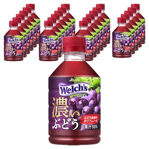 웰치스 진한 포도 50 주스, 280ml, 24개