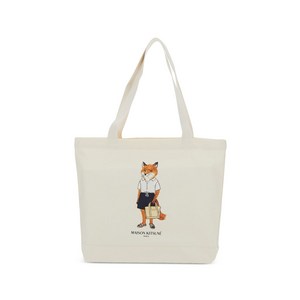 메종키츠네 폭스 프린트 토트 백