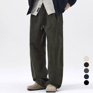 남자 기모 코듀로이 와이드 밴딩 골덴 겨울 바지