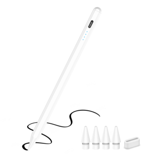 JAMJAKE 아이패드 호환 스타일러스 펜슬 스마트 터치펜 초미세 펜촉 USB-C 충전식 + 여분 펜촉 증정 Q52