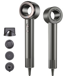 [최신형]Voltmate 초경량 음이온 헤어 케어 휴대용 터널형 헤어드라이기 BLDC 모터 초고속 저소음 LED 디스플레이 6가지 온도/아로마 모드 + 풍속 조절 1500W