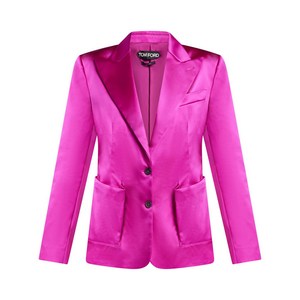 톰포드 새틴 싱글 브레스티드 블레이저, 핑크계열, Italy 48