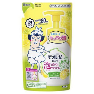 비오레 U 거품이 나오는 바디워시 프레쉬 시트러스 향 리필용, 480ml, 1개