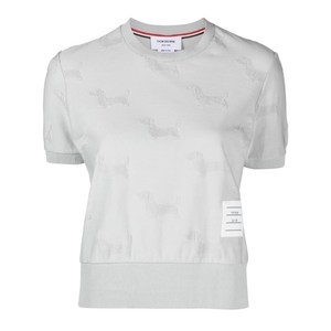 톰 브라운 헥터 자카드 테리 티셔츠