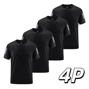 남자 기능성 반팔티셔츠 스판 쿨티 4P 티셔츠 남녀공용 여름용 tanlz-119