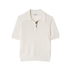 버버리 울 폴로 셔츠, 화이트계열, Mid standard L