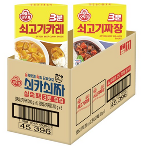 오뚜기3분 실쏙팩 쇠카쇠짜 쇠고기카레, 2.4kg, 3세트