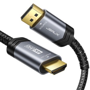 JSAUX DP to HDMI UHD 4K TV 모니터 케이블