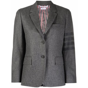 톰 브라운 4 바 스트라이프 크롭 버튼 프런트 블레이저, 그레이계열, Italy 38(KR 44)