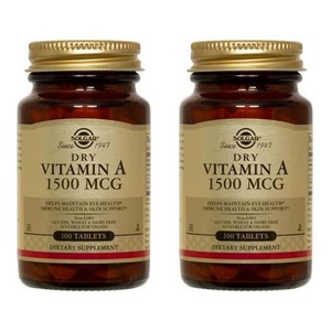 솔가 드라이 비타민A 1500mcg 타블렛, 100정, 2개