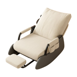 지누아 코듀로이 접이식 흔들소파, 그레이