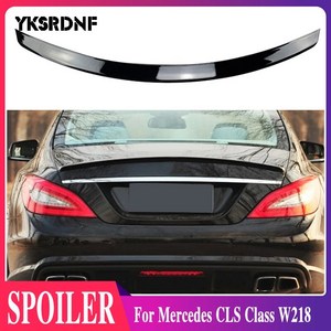 메르세데스 CLS 클래스 W218 용 블랙 리어 트렁크 스포일러 윙 AMG 스타일 2011 2012 2013 2014 2015 2016, 2)Glossy black, 없음