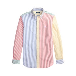 폴로랄프로렌 스트라이프 버튼다운 칼라 셔츠, 레드계열+블루계열, Standard L(KR 40.5)