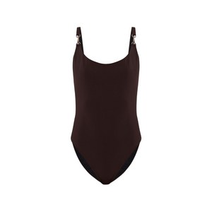 토리 버치 링 디테일 원피스 수영복, 브라운계열, Standard XL(KR XXL)