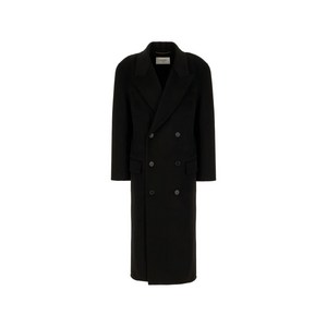 생로랑 더블 브레스티드 코트, 블랙계열, France 38(KR 66)