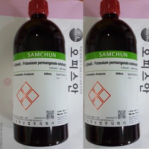 과망간산칼륨용액 (0.02mol) 0.02mol(N/10) Potassium pemanganate standad solution(V/T) 500ML 1L[개인판매제한제품], SAM-0.02mol(500ml)