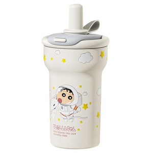 StarR 캐릭터 대용량 보온 텀블러, 우주비행사짱구화이트, 760ml, 1개