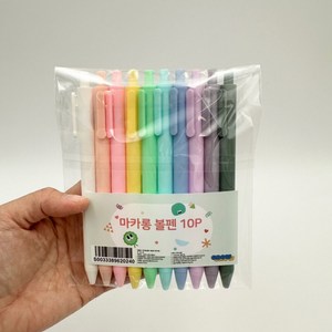 마카롱 젤펜 검정볼펜 0.5mm 10종 세트, 1개