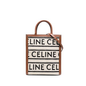 셀린느 버티컬 카바스 로고 프린트 스몰 토트 백