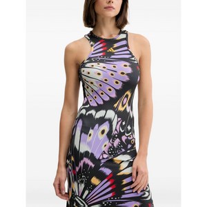 아디다스 X 팜 레이서백 버터플라이 프린트 맥시 드레스, 블랙계열+바이올렛/보라계열, Standard L(KR 77)