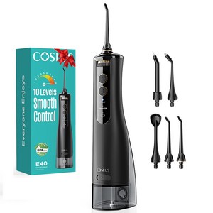 코슬루스 10 모드 무선 구강세정기 IPX7 급방수 + 5개노즐팁
