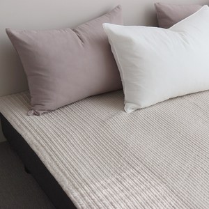 프리바토우 올웨이즈 피그먼트 워싱 순면 누빔 패드 Q, 화이트