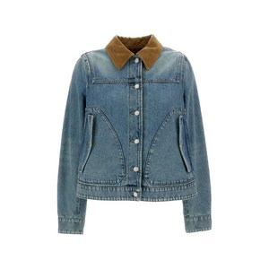 알렉산더맥퀸 코듀로이 칼라 데님 재킷, 블루계열, Italy 42(KR 66)