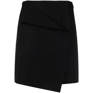 알렉산더맥퀸 비대칭 울 미니 스커트