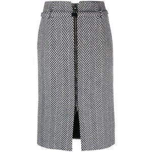 톰포드 셰브런 패턴 미디 펜슬 스커트