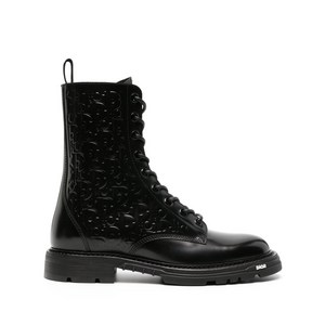 디올 데보스드 로고 가죽 부츠