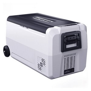 알피쿨 T 시리즈 차량용 냉장고 가정용 어댑터 포함, 블랙 + 그레이, 36L