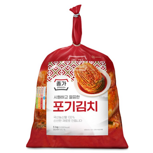 종가집김치 [종가집]포기김치5kg, 5kg, 1개