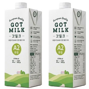 A2우유 갓밀크 3.8% 단백질 멸균우유, 1L, 12개