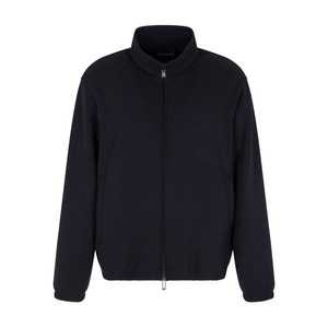 엠포리오아르마니 와플 텍스처 집업 스웨트셔츠