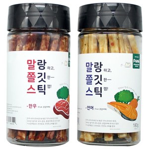 푸르미 강아지 말랑하고 쫄깃한 스틱 껌, 혼합맛(한우/혼합야..., 180g, 2개