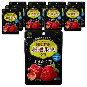 후지야 넥타 엄선 과실 구미 아마오 딸기, 48g, 10개