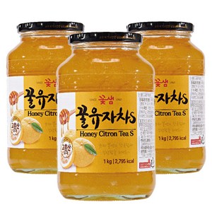 꽃샘 꿀 유자차 1kgx3개, 1kg, 1개입, 3개