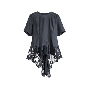 알렉산더맥퀸 레이스 반소매 블라우스, 그레이계열, Italy 44(KR 77)