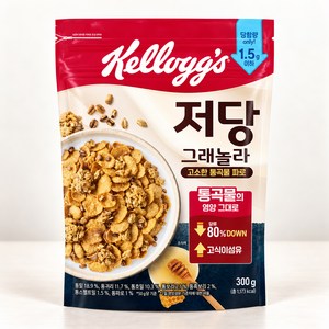 켈로그 저당 그래놀라, 300g, 5개