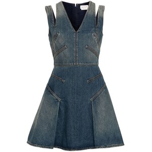 알렉산더맥퀸 데님 미니 드레스