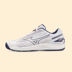 [MIZUNO] 미즈노 사이클론스피드4 화이트/네이비 (V1GA238043) 미즈노신발&배드민턴화&탁구화&스쿼시화&배구화&핸드볼화&인도어화&체대입시신발&라온스포츠