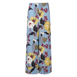 마르니 플로럴 프린트 새틴 팬츠, 블루계열, Italy 42(KR 55-66)