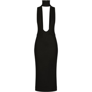 돌체앤가바나 컷아웃 미디 드레스, 블랙계열, Italy 48(KR 77)