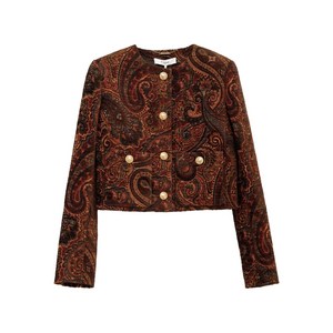 끌로에 페이즐리 프린트 크롭 재킷