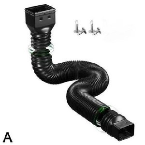 처마물받이 지붕물받이 홈통개폐 빗물 다운스파우트, 블랙 1.5미터, 1개