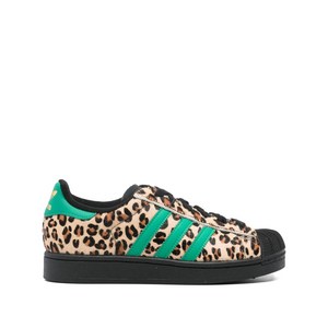 아디다스 슈퍼스타 레오파드 프린트 스니커즈, US 6.5(KR 235), 블랙계열+베이지계열