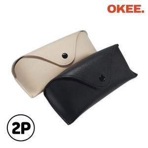OK 고급 가죽 안경케이스 눌림방지 선글라스 파우치 2p