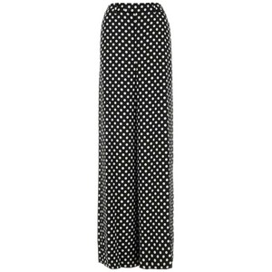 생로랑 폴카 도트 실크 테일러드 팬츠, 블랙계열+화이트계열, France 38(KR 66)