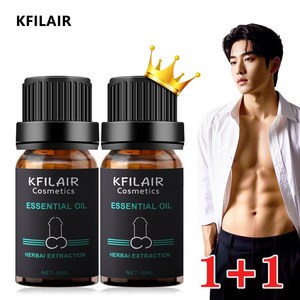 KFILAIR 남성 마사지 오일이 천연성분 지연 시간 강화 장시간, 2개, 10ml