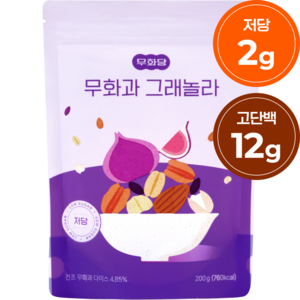 무화당 저당 프로틴 무화과 그래놀라, 200g, 1개